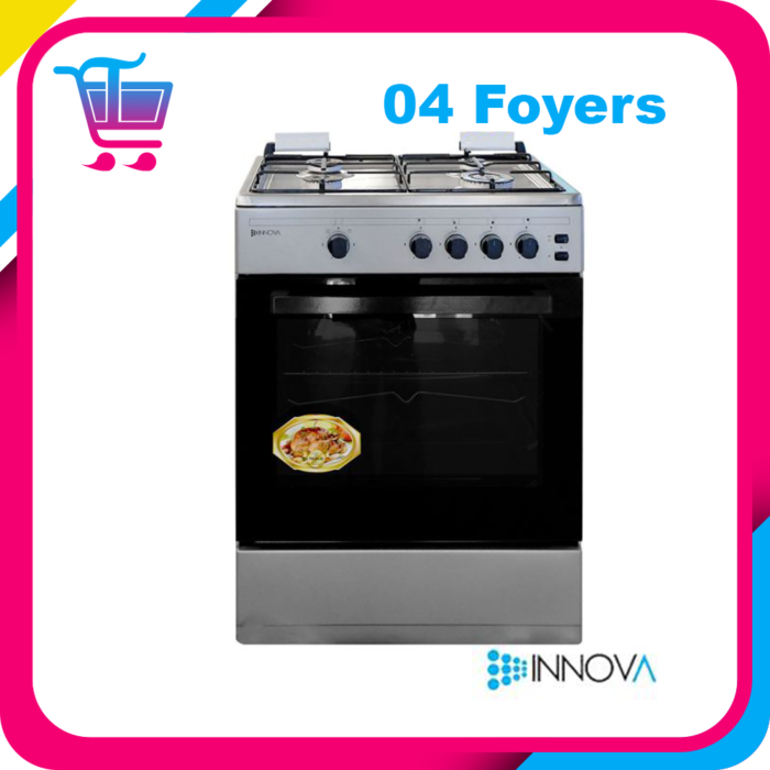 Cuisinière à gaz - Innova - IN6402 - 4 Foyers - Allumage automatique - 60 x 60 cm